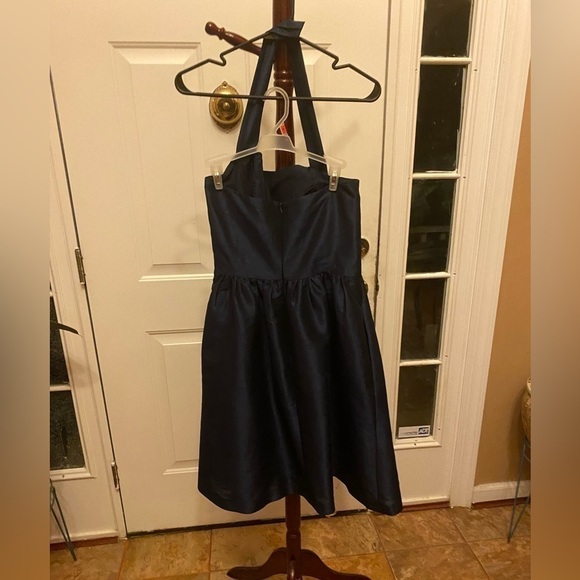 ALFRED SUNG NAVY BLUE HALTER STYLE DRESS MEASUREMENTS PROVIDED. - Picture 8 of 10